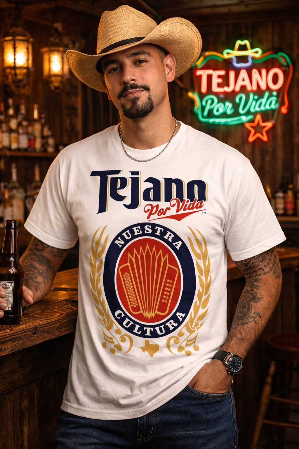 Tejano Por Vida: Shirt Lite Nuestra Cultura (Fan Favorite)