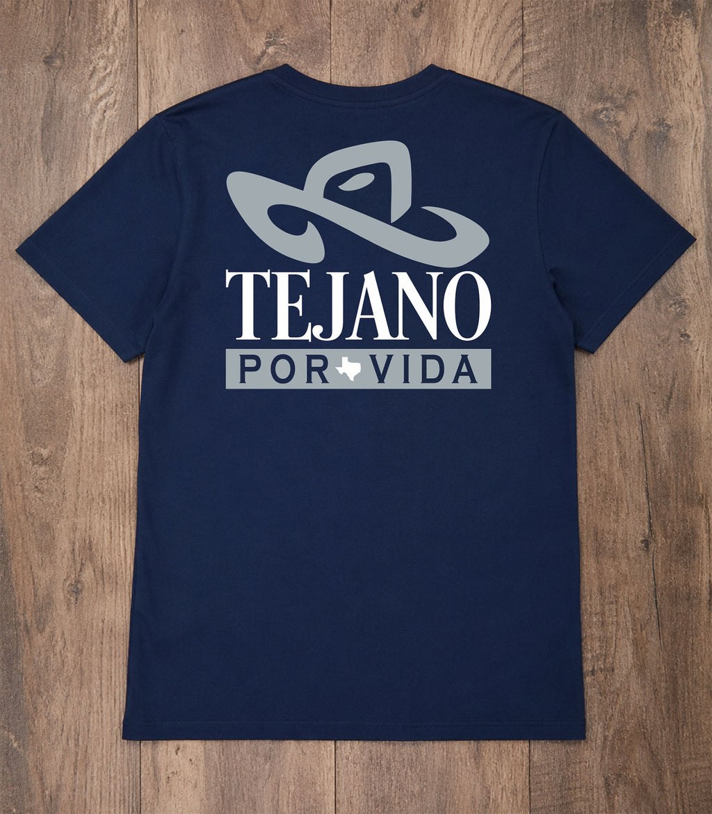 Tejano Por Vida: Shirt Classic Navy/Gry/Wht