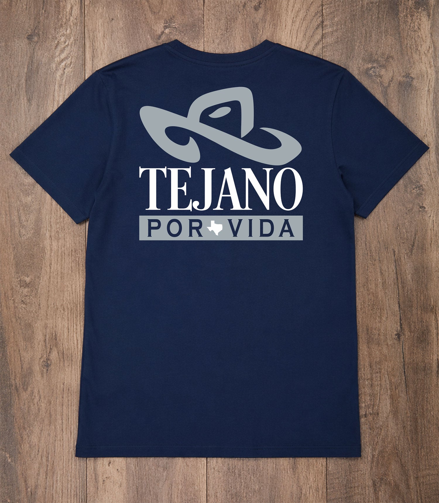 Tejano Por Vida: Shirt Classic Navy/Gry/Wht