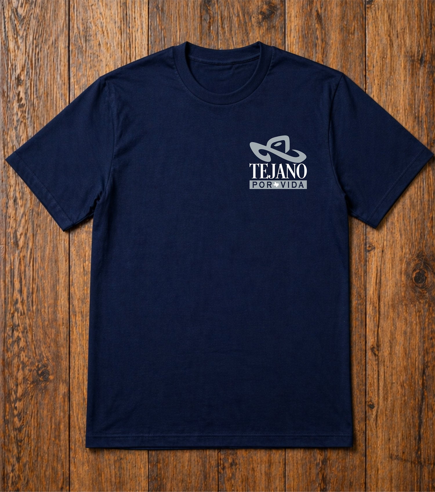 Tejano Por Vida: Shirt Classic Navy/Gry/Wht