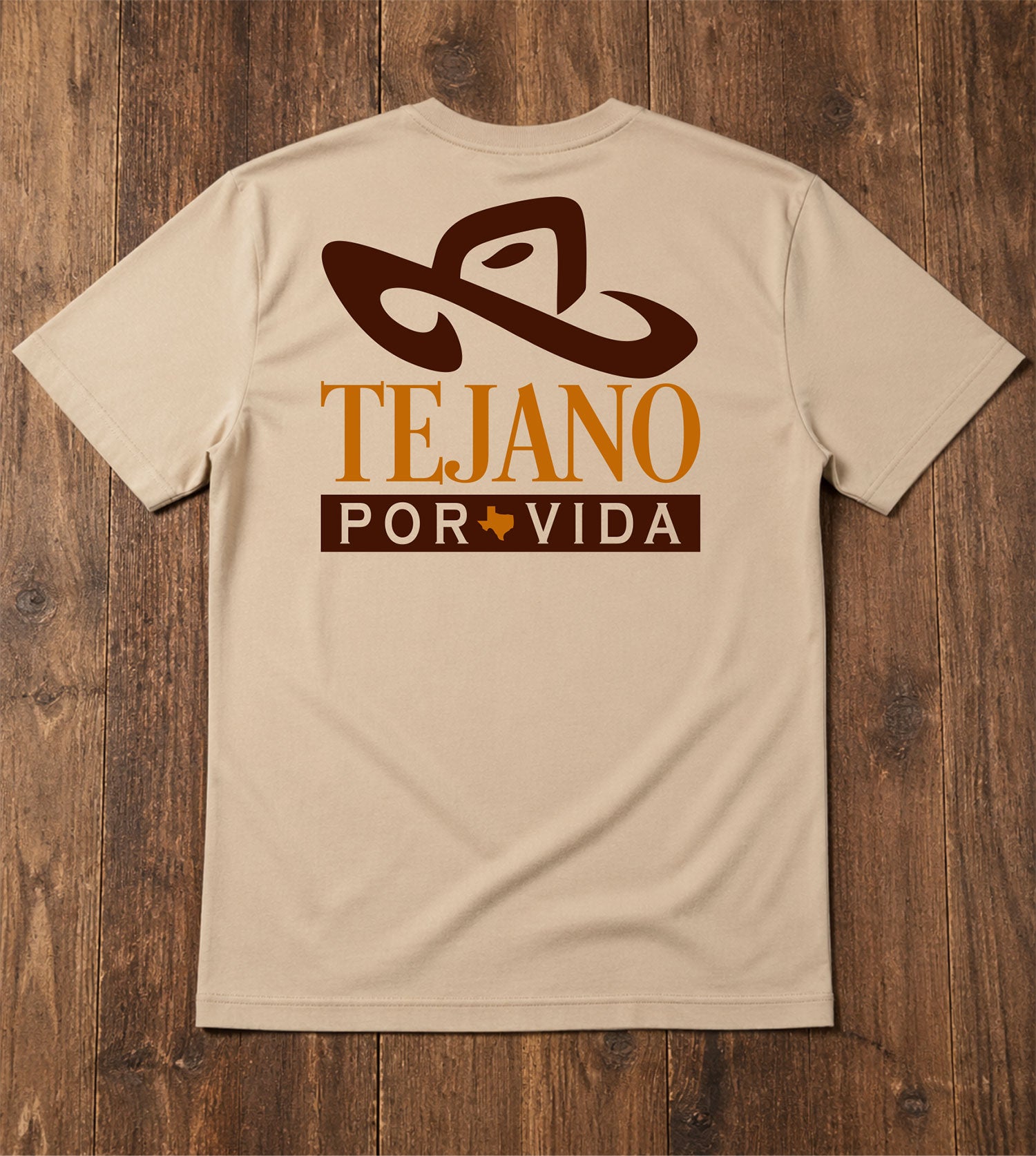 Tejano Por Vida: Shirt Classic Sand/Brown/Orange